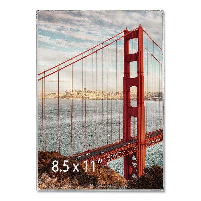 CLEAR BOX FRAME, PLASTIC, 8 1/2 X 11 INSERT, CLEAR