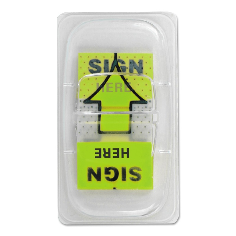 Deluxe Message Arrow Flags, “sign Here”, Assorted Colors, 120/pack