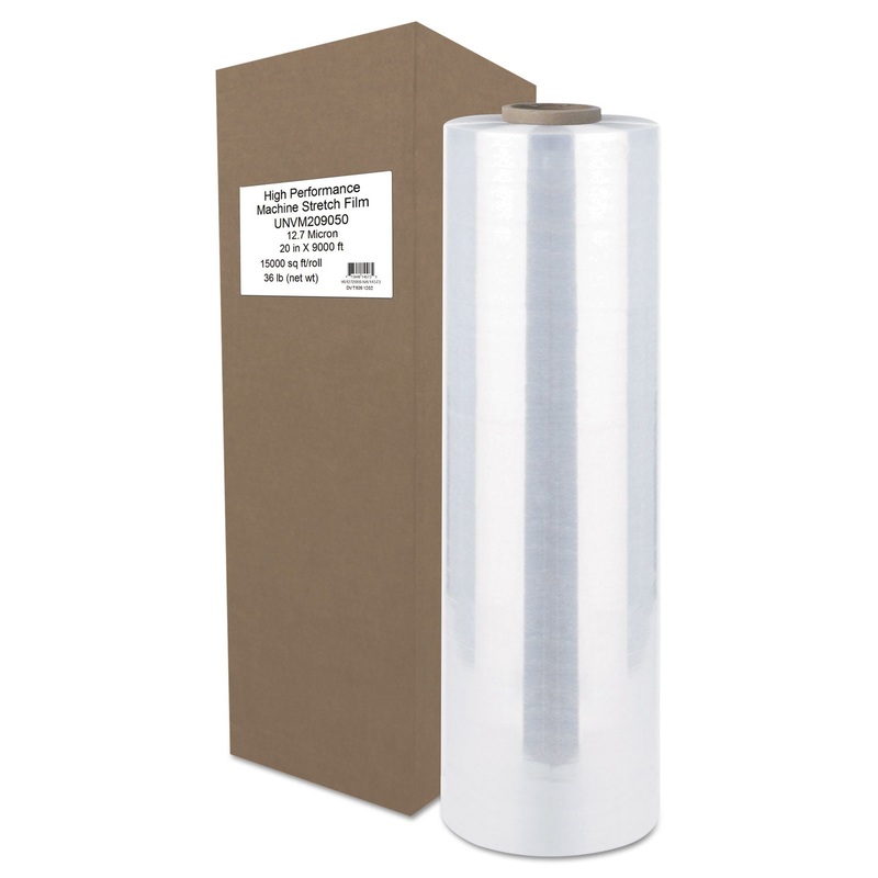 High-Performance Machine Stretch Film, 20″ X 9000 Ft, 16mic, Clear