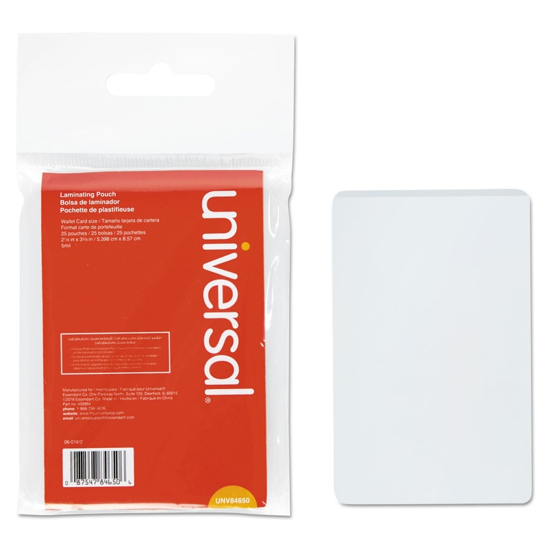 LAMINATING POUCHES, 5 MIL, 2.13″ X 3.38″, MATTE CLEAR, 25/PACK