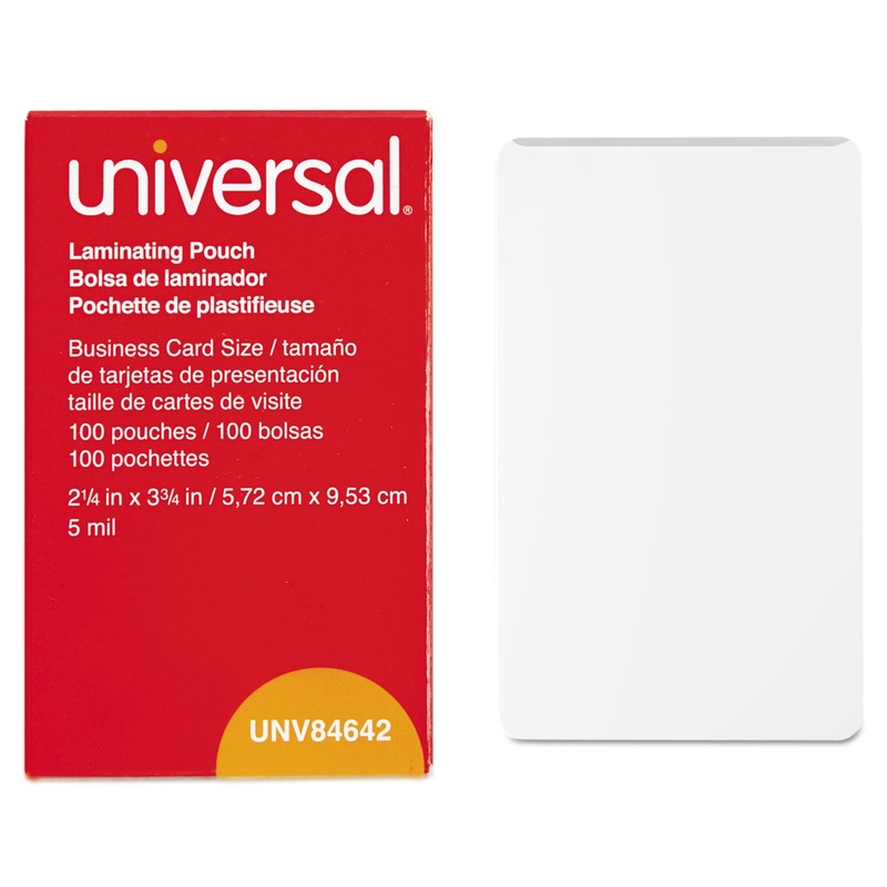 LAMINATING POUCHES, 5 MIL, 3.75″ X 2.25″, MATTE CLEAR, 100/BOX