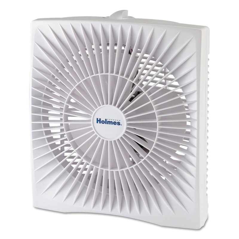 10″ Personal Size Box Fan, Plastic, White
