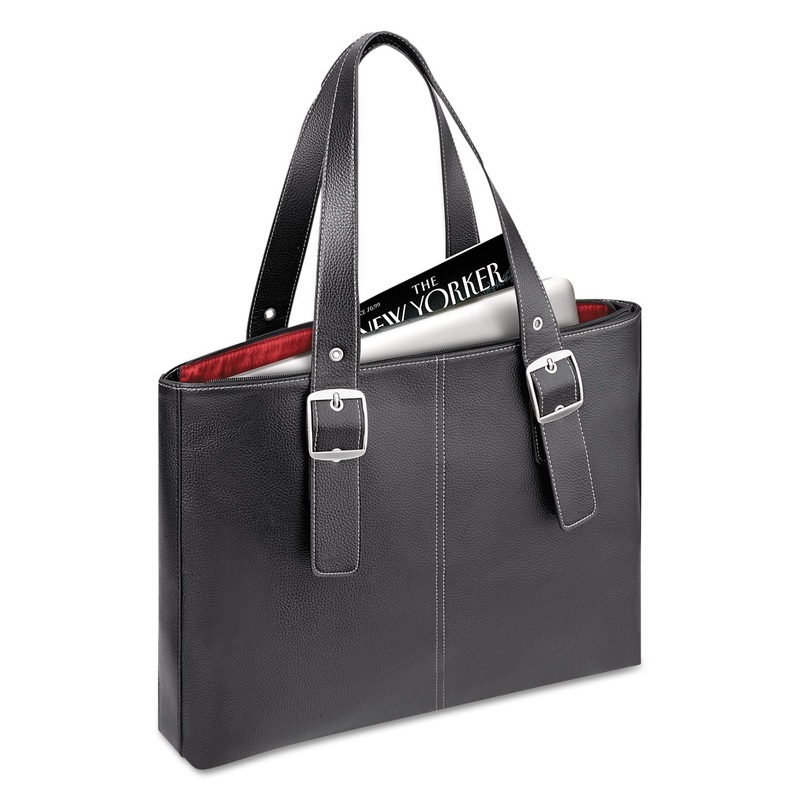 Classic Tote, 15.6″, 13 3/4″ X 17 1/2″ X 3 3/4″, Black/red