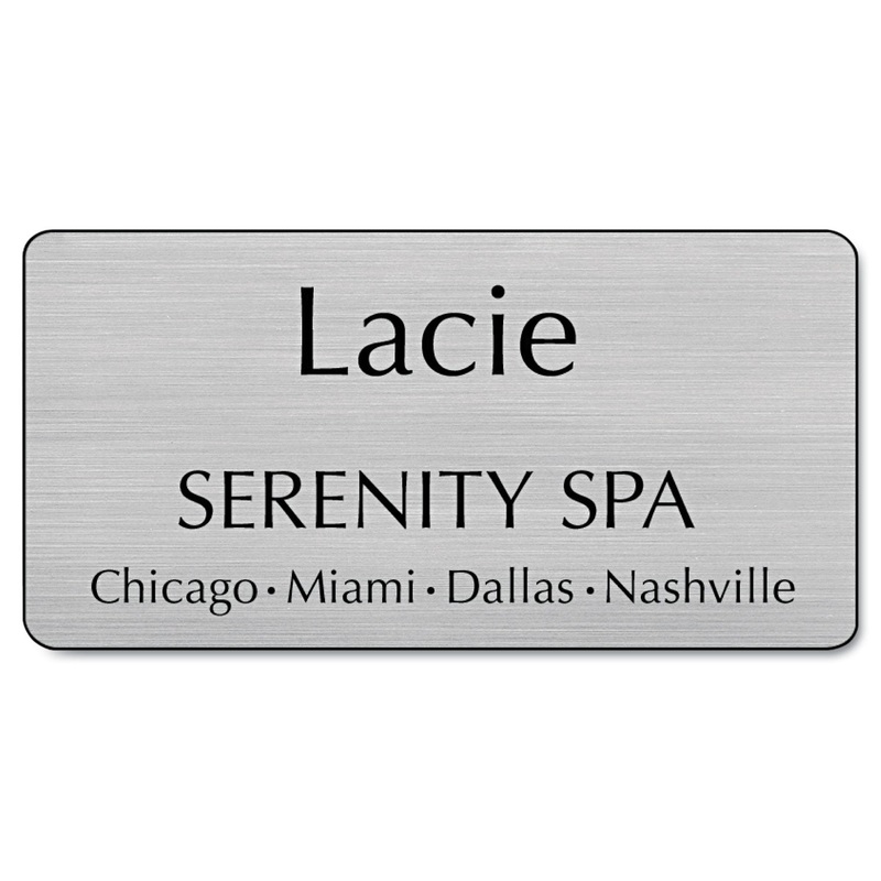 Customized Engraved Name Badge, 1 1/2 X 3, Assorted