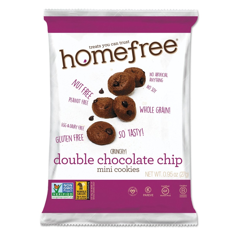 Gluten Free Double Chocolate Chip Mini Cookies, 0.95 Oz Pack, 30/carton