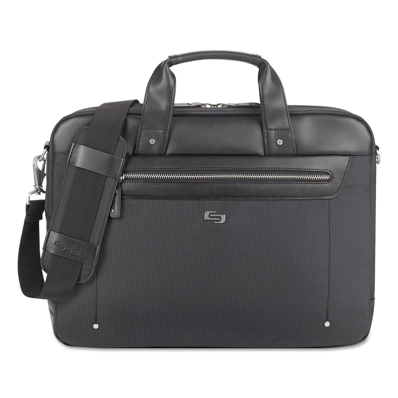 Irving Briefcase, 16.54″ X 2.36″ X 13.39″, Polyester, Black