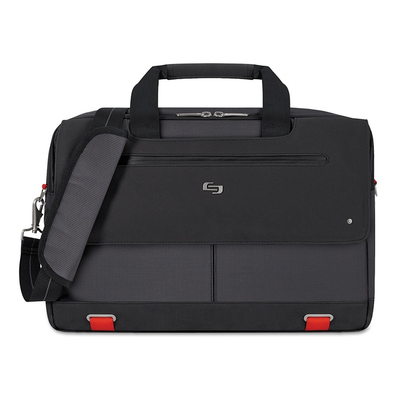 Mission Briefcase, 20″ X 6″ X 13″, Polyester, Black