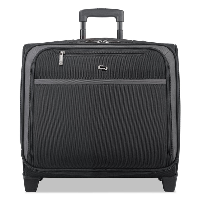 Pro Rolling Overnighter Case, 16″, 15 1/2 X 8″ X 11, Black