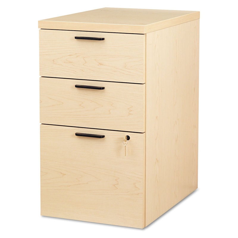 10500 SERIES BOX/BOX/FILE MOBILE PEDESTAL, 15.75W X 22.75D X 28H,NATURAL MAPLE