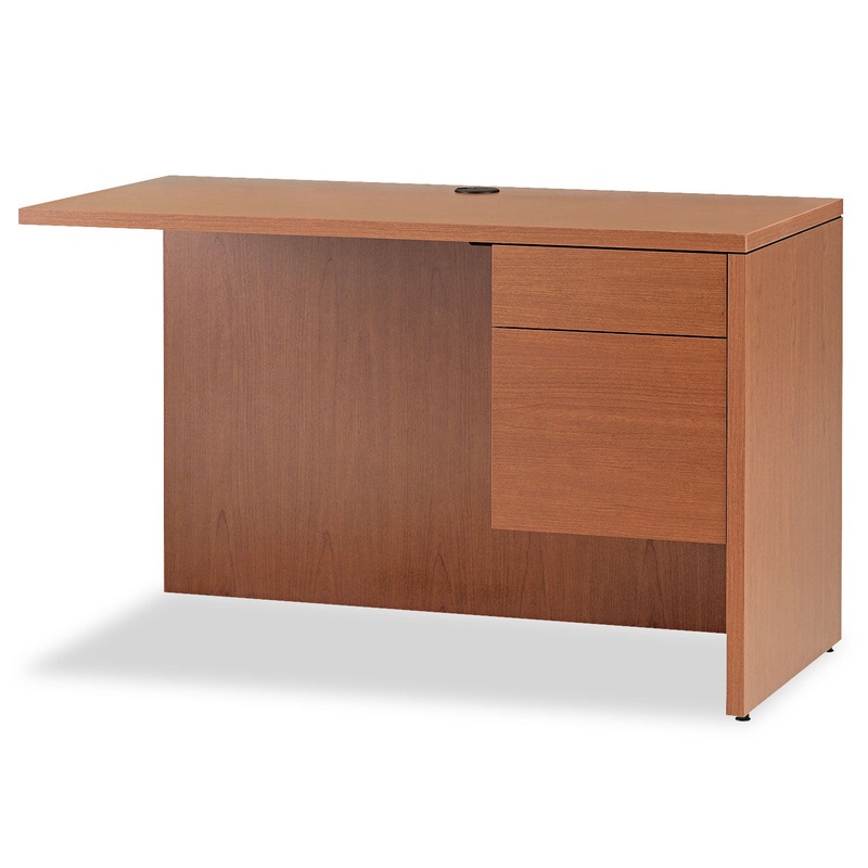 10500 Series L Workstation Return, 3/4 Height Right Ped, 48 X 24, Bourbon Cherry