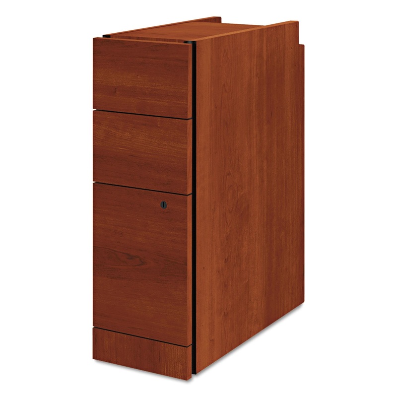 NARROW BOX/BOX/FILE PEDESTAL FOR 10500/10700 SERIES SHELLS, 9.5W X 22.75D X 28H, COGNAC