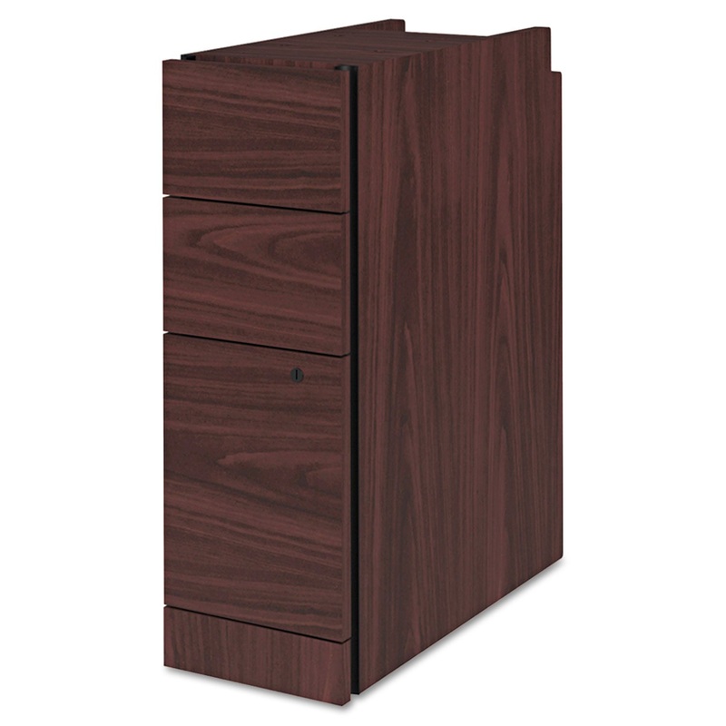 NARROW BOX/BOX/FILE PEDESTAL FOR 10500/10700 SERIES SHELLS, 9.5W X 22.75D X 28H, MAHOGANY