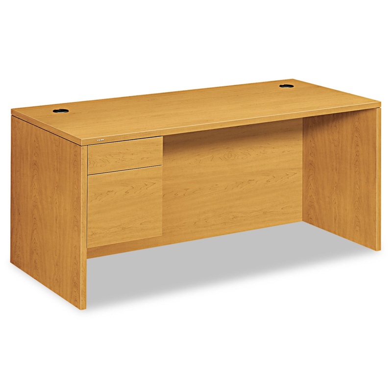 10500 SERIES 3/4 HEIGHT PEDESTAL DESK, 66W X 30D X 29.5H, HARVEST