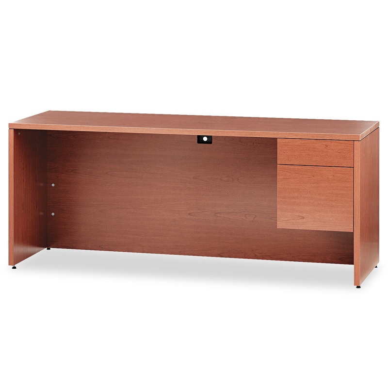 10500 SERIES 3/4-HEIGHT RIGHT PEDESTAL CREDENZA, 72W X 24D X 29.5H, BOURBON CHERRY