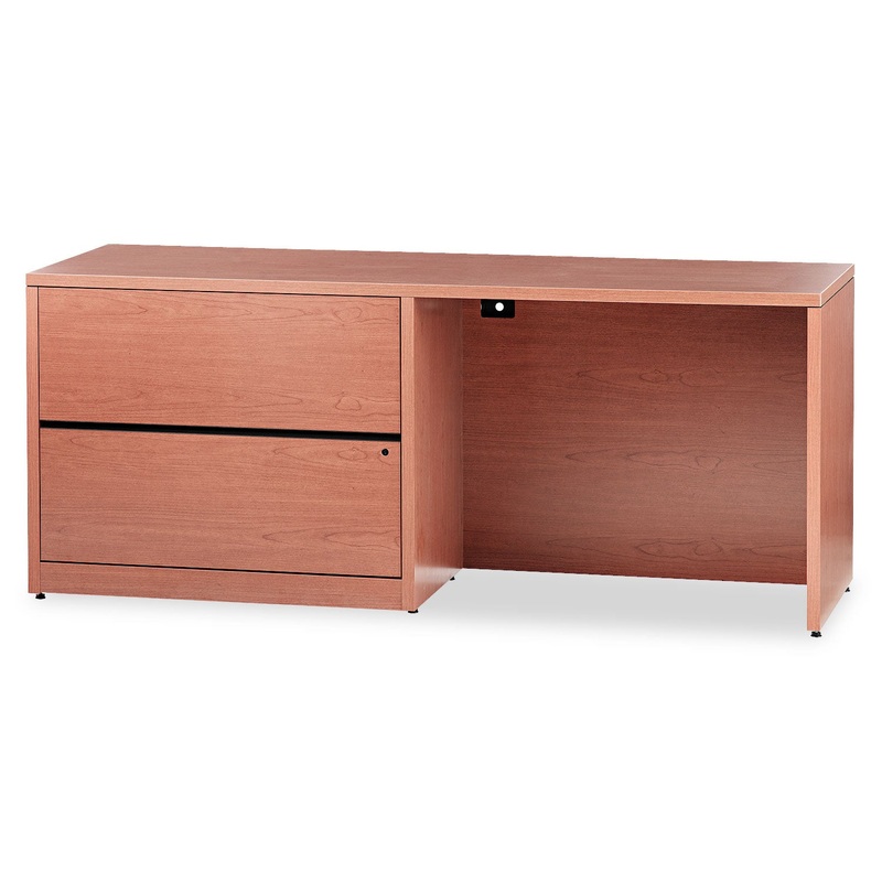 10500 SERIES CREDENZA W/LEFT LATERAL FILE, 72W X 24D X 29.5H, BOURBON CHERRY