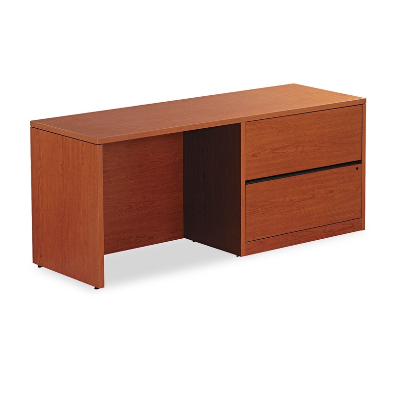 10500 SERIES CREDENZA W/RIGHT LATERAL FILE, 72W X 24D X 29.5H, BOURBON CHERRY