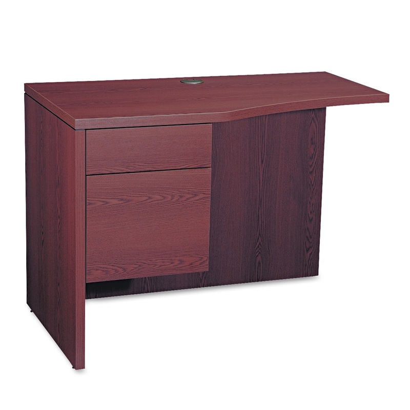 10500 Series Curved Return, Left, 42w X 18-24d X 29 1/2h, Mahogany