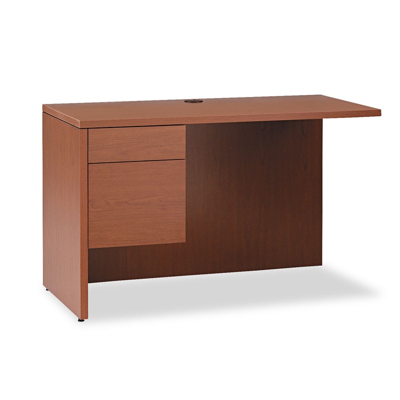 10500 Series L Workstation Return, 3/4 Height Left Ped, 48 X 24, Bourbon Cherry