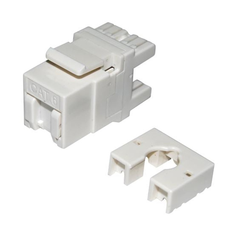 DYNAMIX Cat6 Keystone Shuttered 180 RJ45 Jack. Suitable for Open Keystone Plates Only – NOT face plate adapter clips