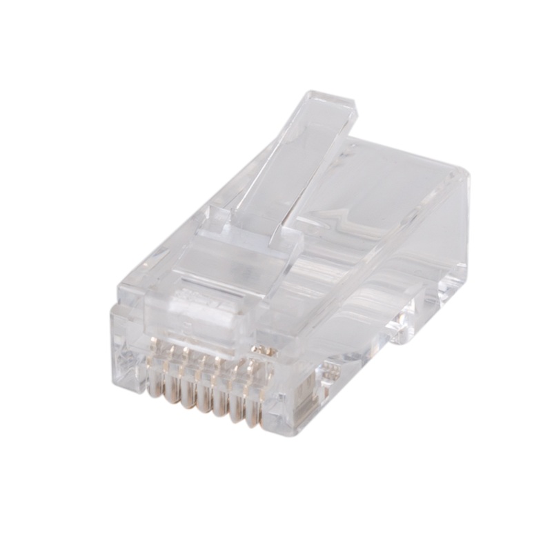 DYNAMIX Cat6 RJ45 Plug 20pc Bag, 8P8C 2 Piece Modular Plug (Rounded Solid). 50 micron
