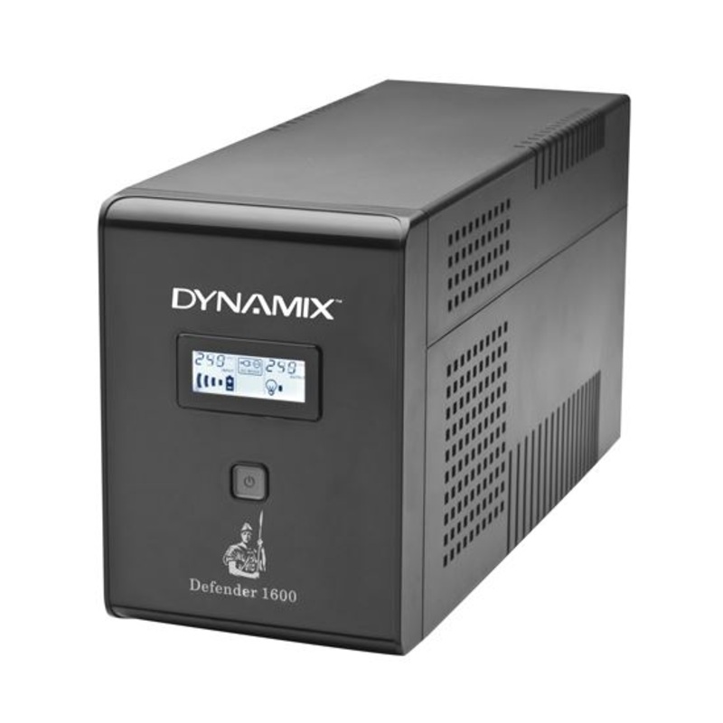 DYNAMIX Defender 1600VA (960W) Line Interactive UPS, 3x NZ Power Sockets with Surge+Battery Backup, 3x NZ Power Sockets with Surge 936J LCD Status Display.