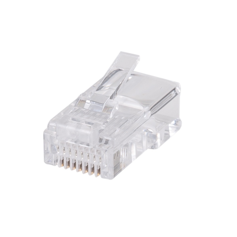DYNAMIX RJ45 Plug 20pc Bag, 8P8C Modular Plug (Round, Solid). 50 micron