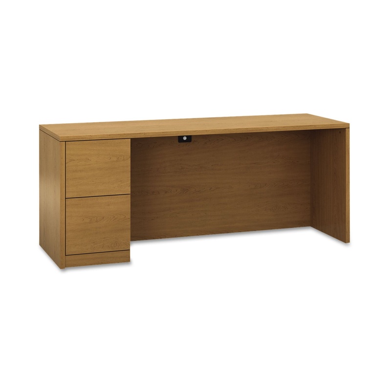 10500 SERIES FULL-HEIGHT LEFT PEDESTAL CREDENZA, 72W X 24D X 29.5H, HARVEST