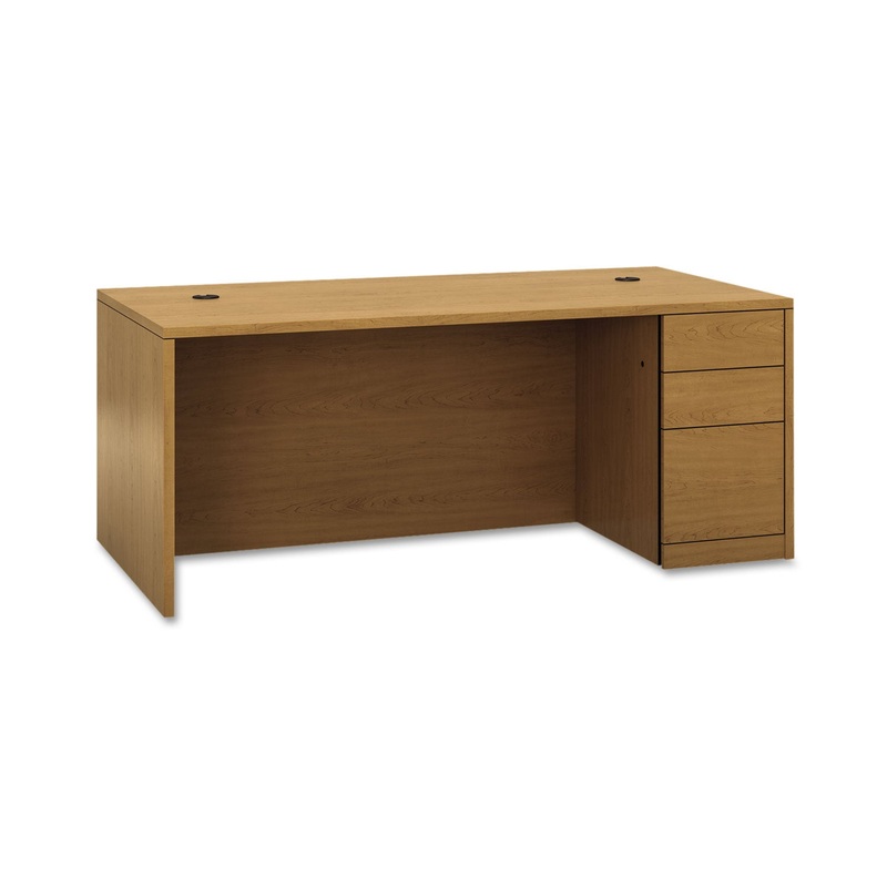 10500 SERIES “L” SINGLE PEDESTAL DESK, RIGHT FULL-HEIGHT PED, 72W X 36D X 29.5H, HARVEST