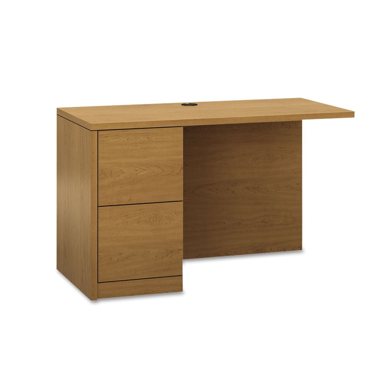 10500 Series L Workstation Return, Full-Height Left Ped, 48w X 24d, Harvest