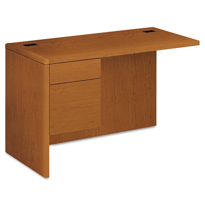 10700 “l” Workstation Return, 3/4 Height Left Pedestal, 48 X 24, Bourbon Cherry