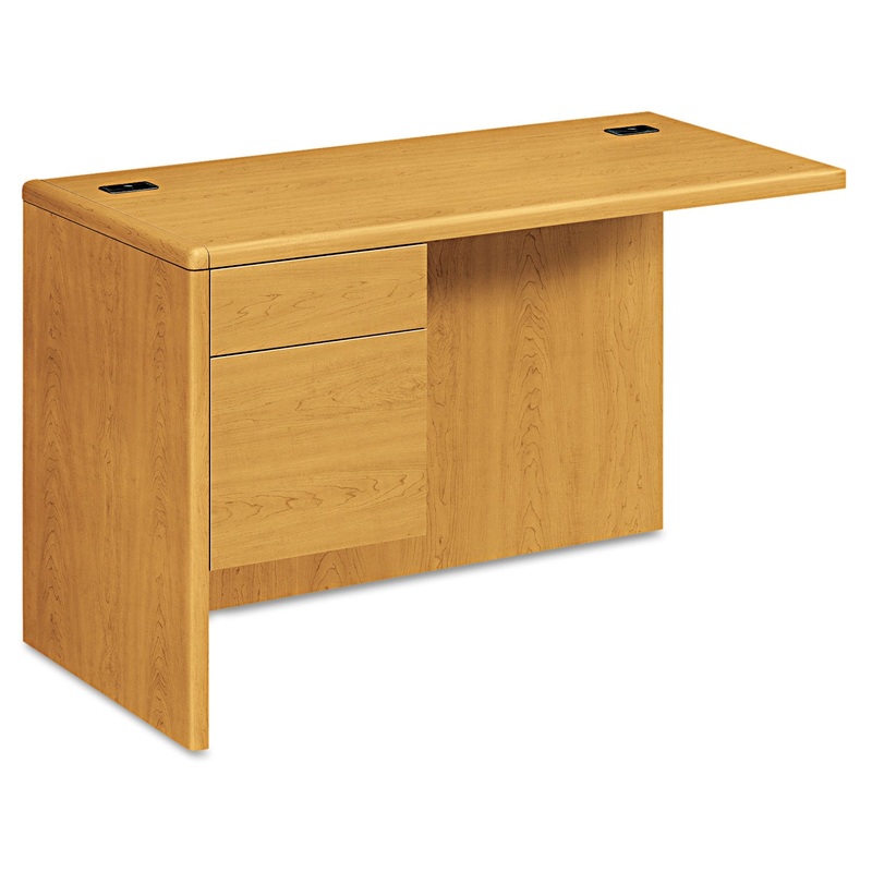 10700 “l” Workstation Return, Left 3/4 Pedestal, 48w X 24d X 29 1/2h, Harvest