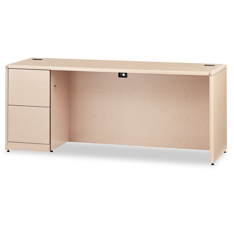 10700 SERIES LEFT PEDESTAL CREDENZA, 72W X 24D X 29.5H, NATURAL MAPLE