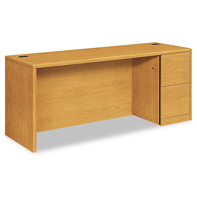 10700 SERIES RIGHT PEDESTAL CREDENZA, 72W X 24D X 29.5H, HARVEST