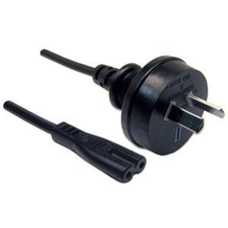 2 Pin Power Lead (M) to Figure 8 (M) 2m Power Cable – Bulk