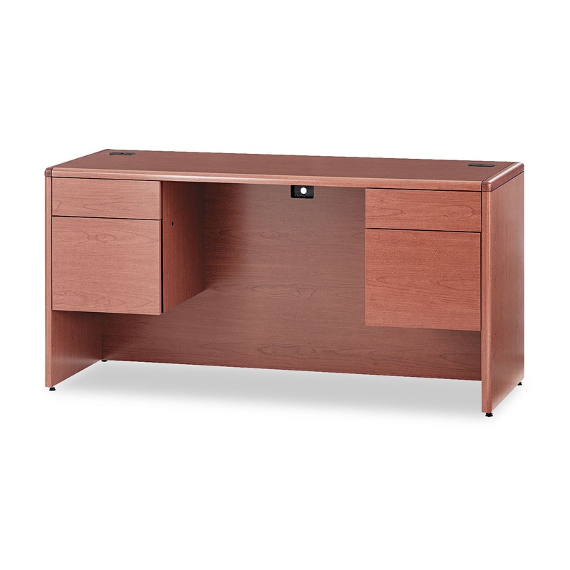 10700 KNEESPACE CREDENZA, 3/4 HEIGHT PEDESTAL, 60W X 24D X 29.5H, BOURBON CHERRY