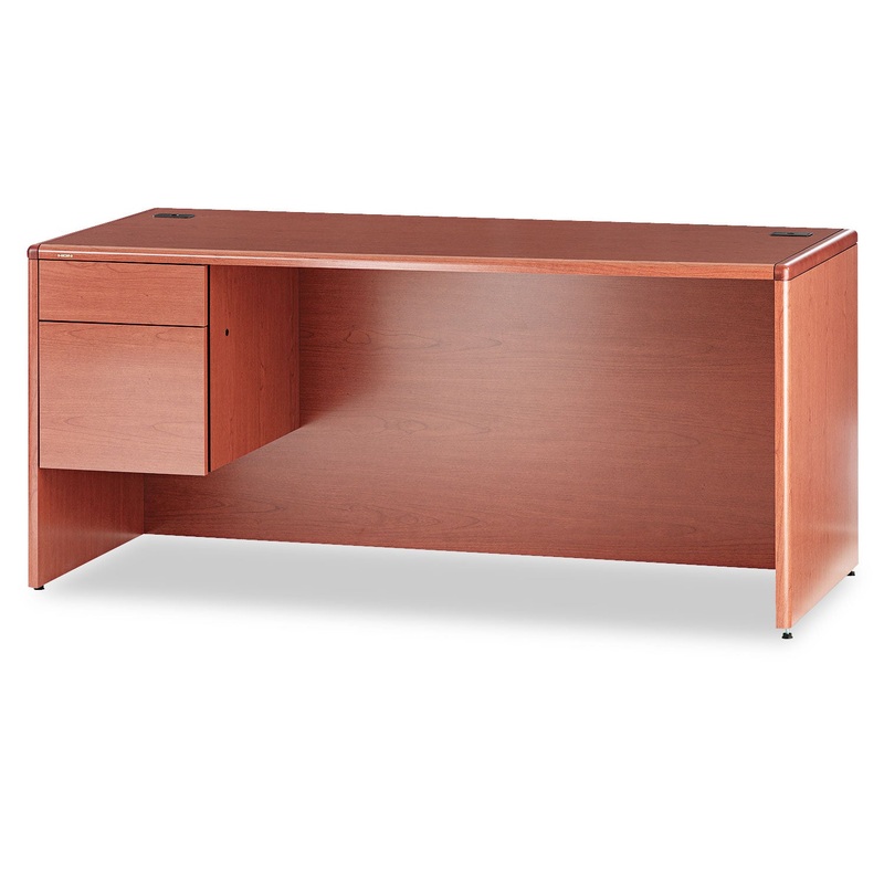 10700 SERIES “L” 3/4 HEIGHT LEFT PEDESTAL, 66W X 30D X 29.5H, BOURBON CHERRY