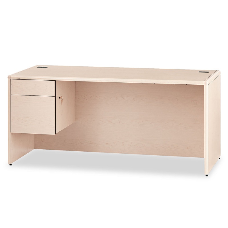 10700 SERIES “L” 3/4 HEIGHT LEFT PEDESTAL, 66W X 30D X 29.5H, NATURAL MAPLE