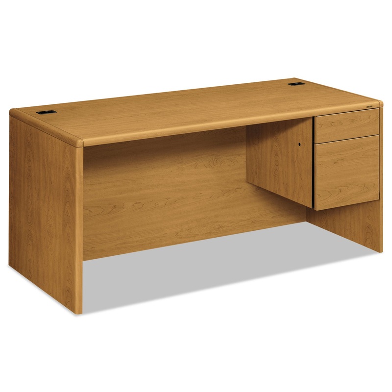 10700 SERIES “L” DESK, 3/4 RIGHT PEDESTAL, 66W X 30D X 29.5H, HARVEST