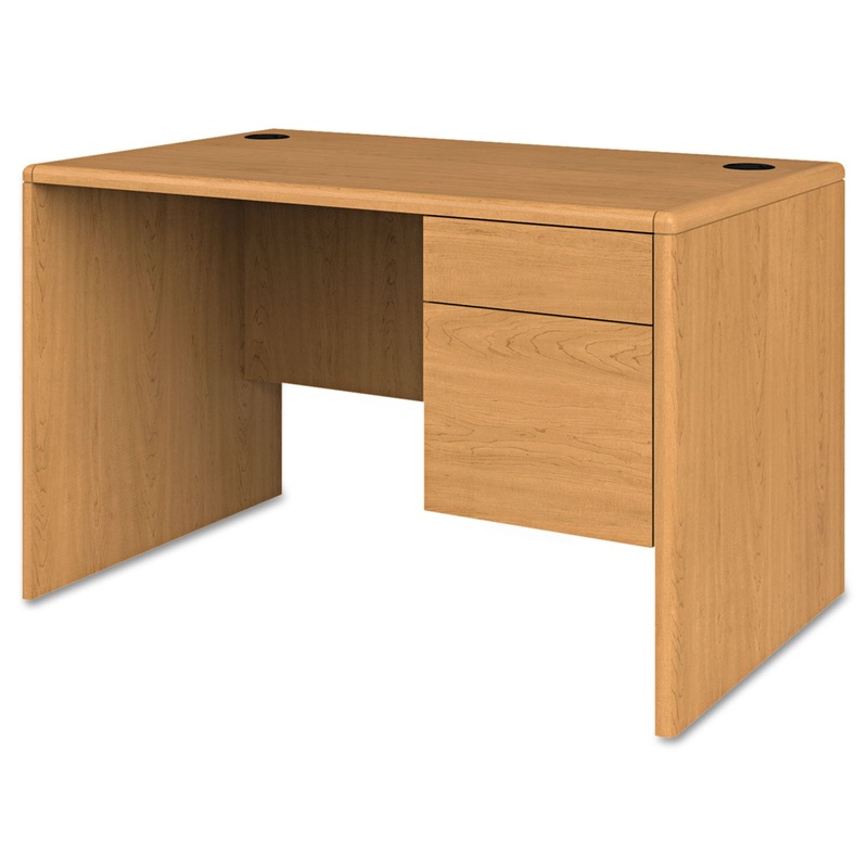 10700 SERIES SINGLE 3/4 RIGHT PEDESTAL DESK, 48W X 30D X 29.5H, HARVEST