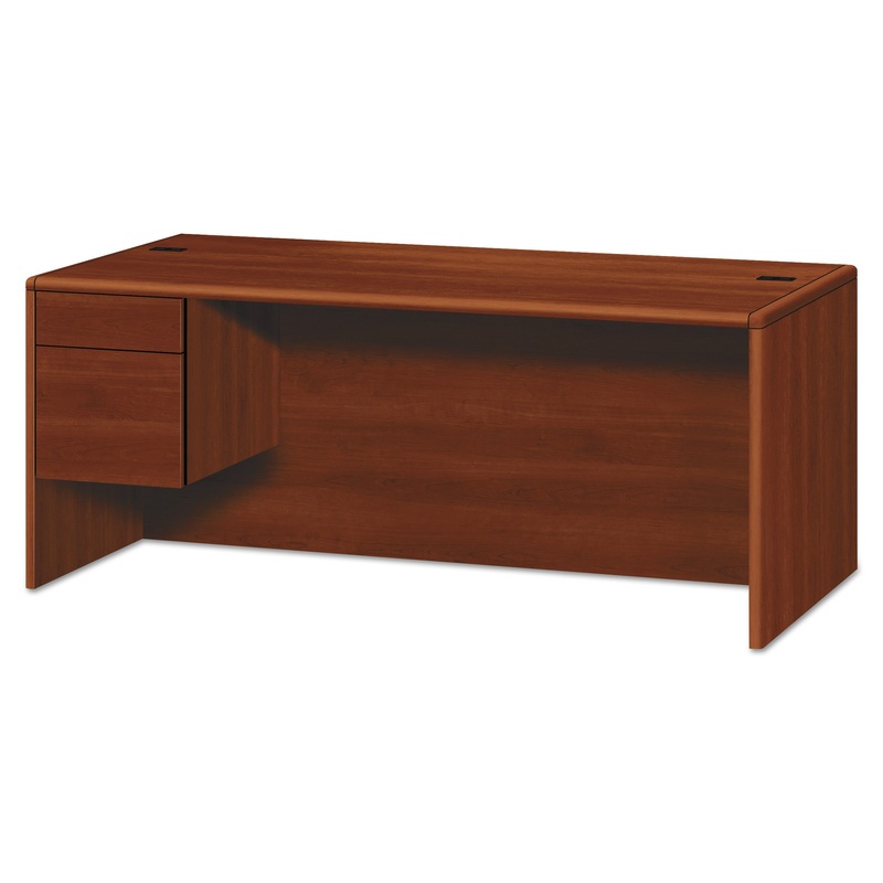 10700 SERIES SINGLE PEDESTAL CREDENZA, 1 BOX/FILE PEDESTAL, 72W X 29.5H COGNAC