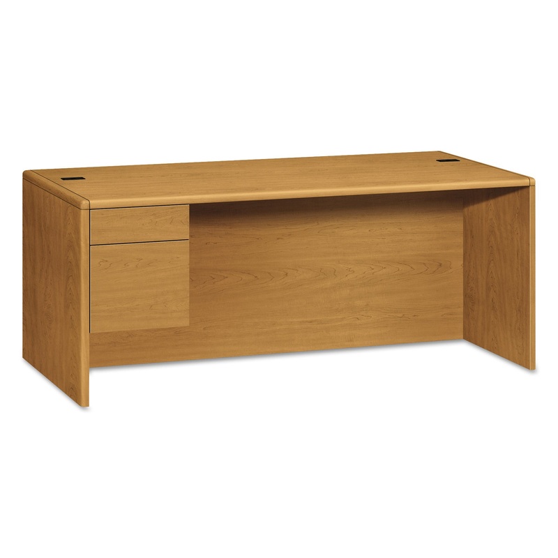 10700 SERIES SINGLE PEDESTAL CREDENZA, 1 BOX/FILE PEDESTAL, 72W X 29.5H HARVEST