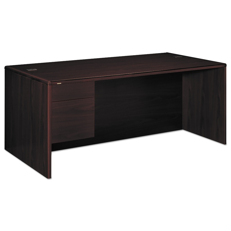10700 SERIES SINGLE PEDESTAL CREDENZA, 1 BOX/FILE PEDESTAL, 72W X 29.5H MAHOGANY