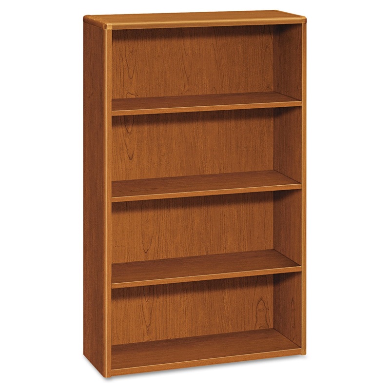 10700 Series Wood Bookcase, Four Shelf, 36w X 13 1/8d X 57 1/8h, Bourbon Cherry