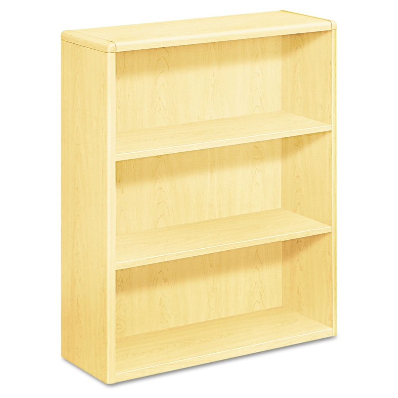 10700 Series Wood Bookcase, Three Shelf, 36w X 13 1/8d X 43 3/8h, Natural Maple