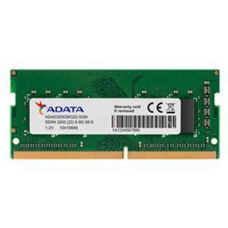 ADATA 8GB DDR4-3200 1024×8 SODIMM Lifetime wty