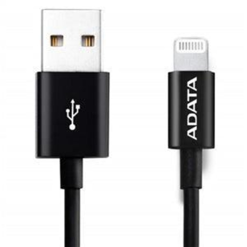 ADATA USB Type A (M) to Lightning (M) Black 1m Connection Cable.