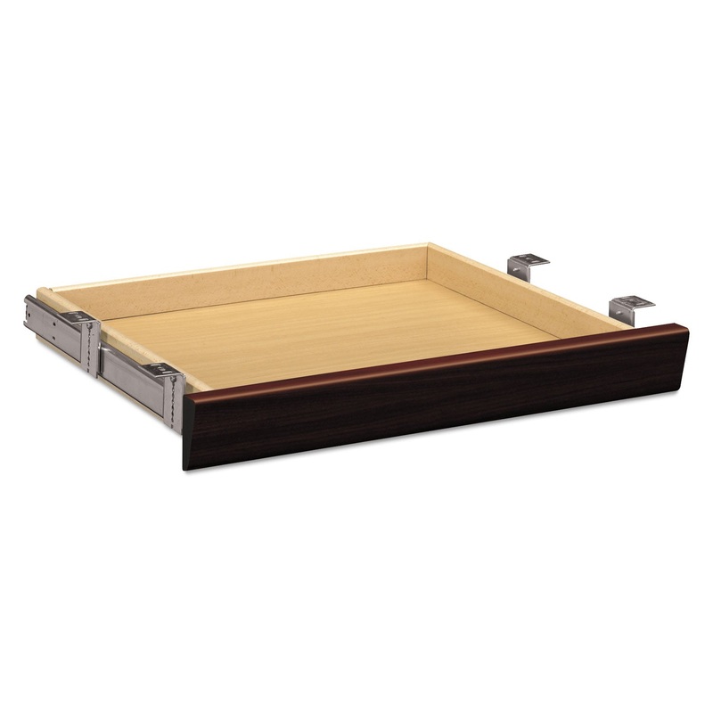 LAMINATE ANGLED CENTER DRAWER, 22W X 15.38D X 2.5H, MAHOGANY