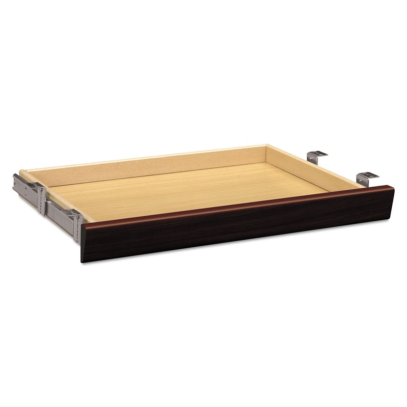 LAMINATE ANGLED CENTER DRAWER, 26W X 15.38D X 2.5H, MAHOGANY