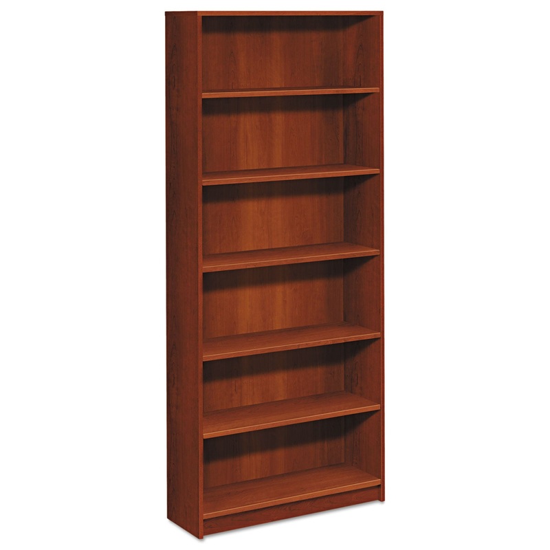 1870 Series Bookcase, Six Shelf, 36w X 11 1/2d X 84h, Cognac