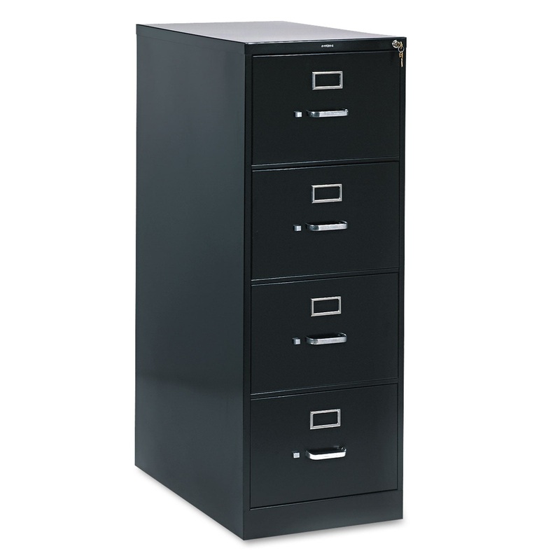210 SERIES FOUR-DRAWER FULL-SUSPENSION FILE, LEGAL, 18.25W X 28.5D X 52H, BLACK